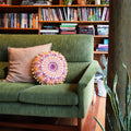 Coussin brodé Éléphant Mandala