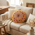 Coussin brodé Éléphant Mandala