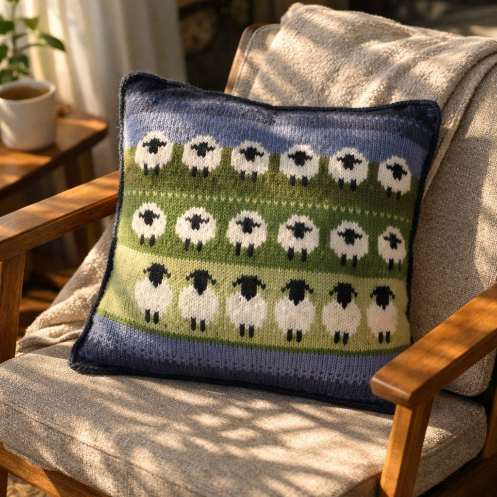 Housse de coussin « Troupeau de moutons »