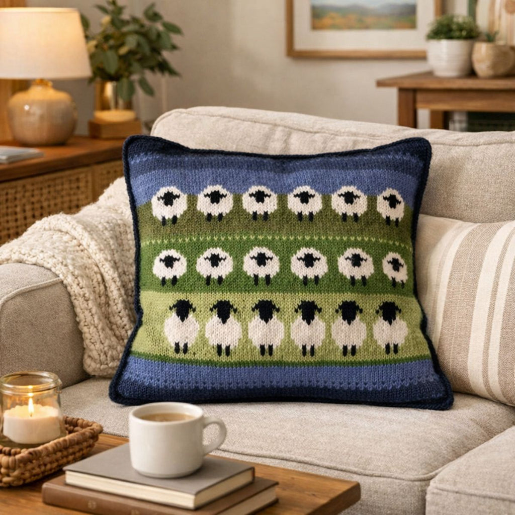Housse de coussin « Troupeau de moutons »