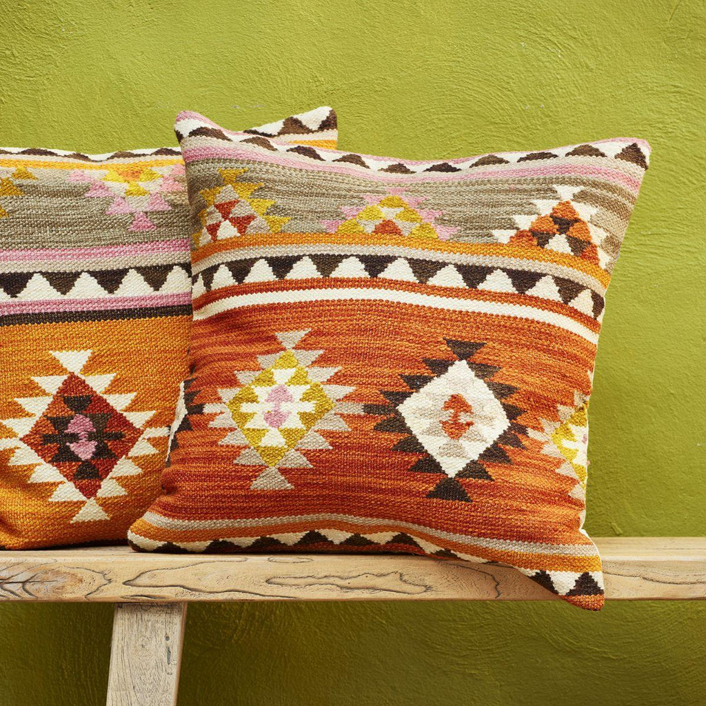 Housse de coussin kilim métier à tisser Kunduz