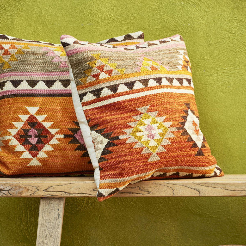 Housse de coussin kilim métier à tisser Kunduz