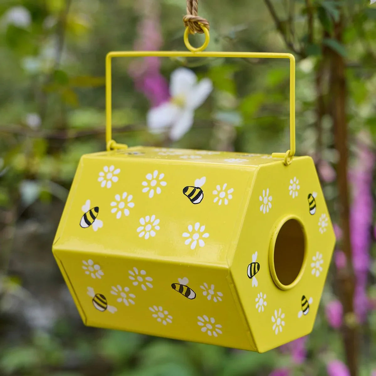 Nichoir d'abeilles peint à la main