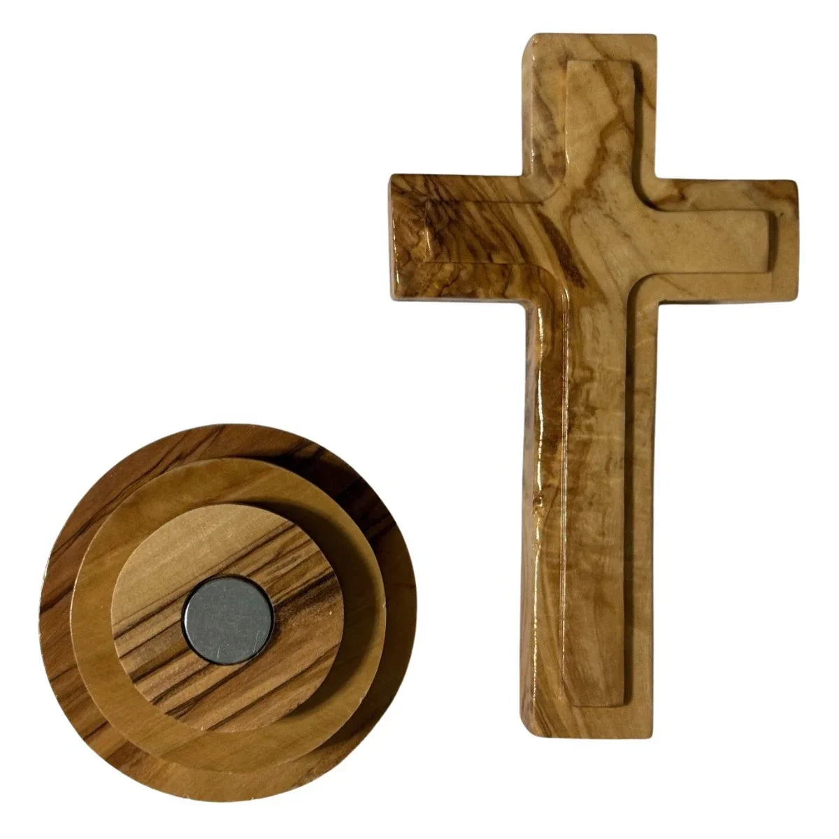 Croix debout en bois d'olivier