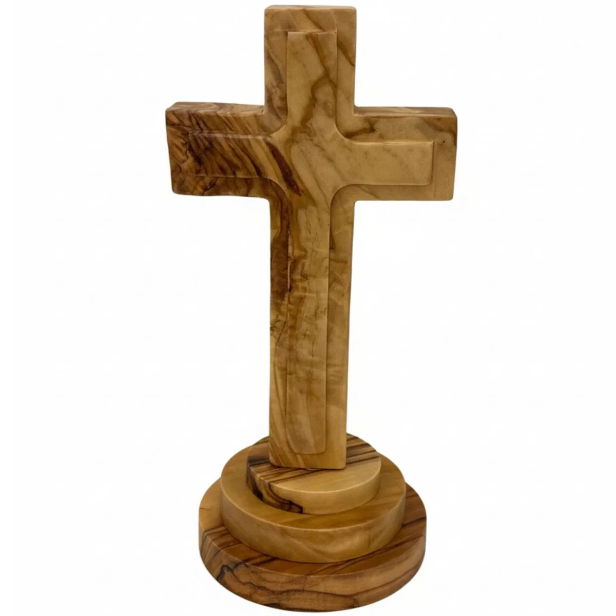 Croix debout en bois d'olivier