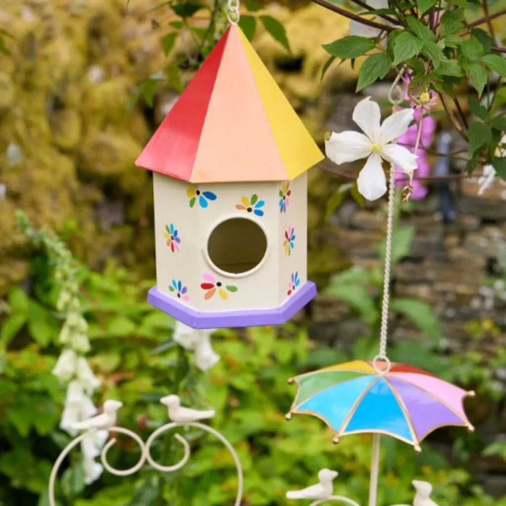 Nichoir fleur arc-en-ciel